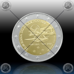 2 EVRO PORTUGALSKA 2022 "First crossing of the South Atlantic by plane" UNC